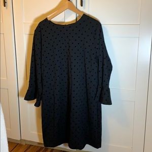 Old Navy polka dot holiday dress, bell sleeves XXL